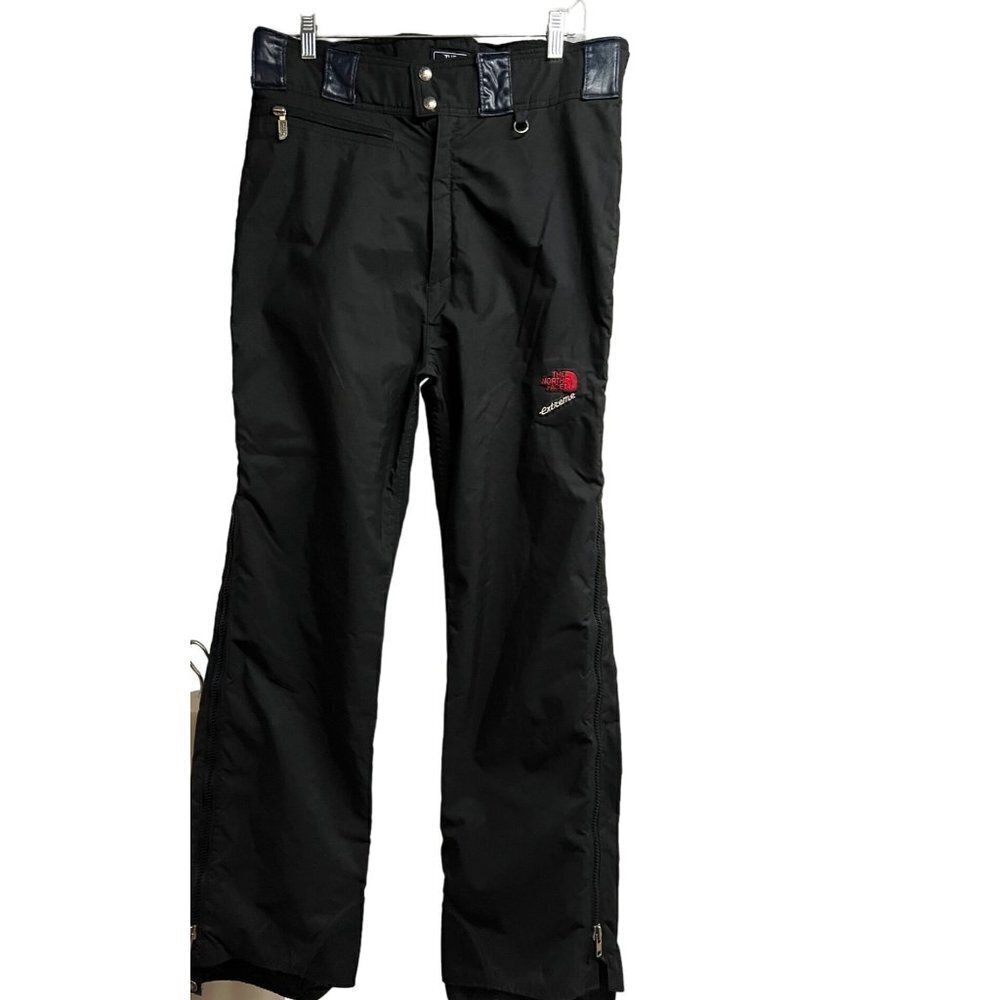 North Face Extreme Vintage Black Ski Snowboard Pants Large Gore-Tex Zip Off USA
